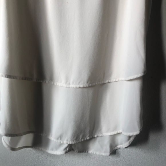 ❤️Veronica Beard Ivory Sleeveless Layered Top Raw Neckline Hem Sz 2 - Picture 4 of 7